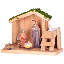 Dekoráció MagicHome Karácsony, Betlehem, fa, polirezin, 15 cm