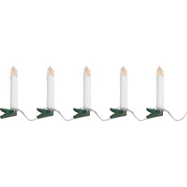 Gyertya MagicHome, karácsonyi, csipesszel, lánc, 10x LED, 2xAA, 10 db, időzítő, 1,5x9 cm