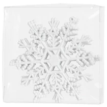 Dísz MagicHome, hópelyhek, fehér, 6 db, 12 cm, karácsonyfára, Karácsonyra