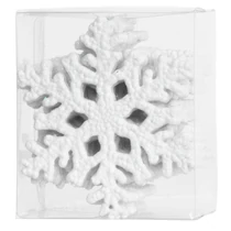 Dísz MagicHome, hópelyhek, fehér, 12 db, 10 cm, karácsonyfára, Karácsonyra
