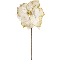 Virág MagicHome, Karácsonyi Mikulásvirág, fehér, szár, 38 cm, virágméret: 24 cm