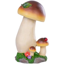Dekoráció MagicHome, Vargánya, gomba, polirezin, 13,7x11,6x24,7 cm