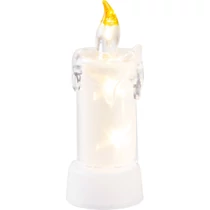 Gyertya MagicHome Karácsony, 3x LED, meleg fehér, beltéri, 5x13,5 cm