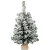 Karácsonyfa MagicHome Karácsonyi Snowy, juta zsákos jegenyefenyő, havas, 60 cm