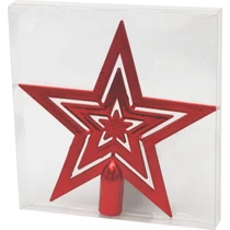 Dísz MagicHome, csillag, piros, 1 db, 20 cm, karácsonyfára, Karácsonyra