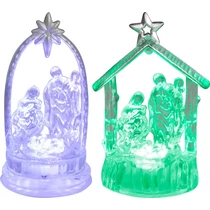 Dekoráció MagicHome Karácsony, Betlehem, színváltós, LED, akril, Display doboz 12 db