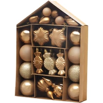 Gömbök MagicHome Karácsony, készlet, 32 db, bronz, vegyes, karácsonyfára