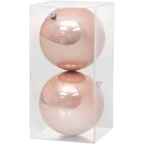 Gömbök MagicHome Karácsony, 2 db, rózsaszín, karácsonyfára, 12 cm