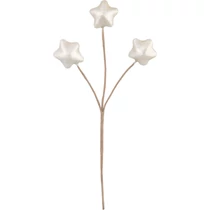 Ág MagicHome Karácsony, csillagok, fehér, 8,5 cm