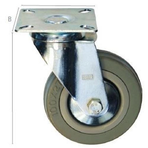 27550 - szürke gumi görgő,forgó 125mm, 