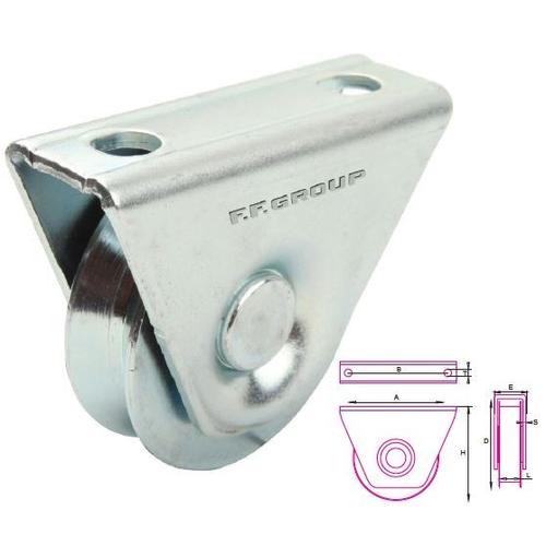 39378 - csapágyas görgőkerék, külső felfogatással, V92 forma, 60mm, 