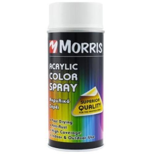 43572 - színspray, magasfényű traffic fehér, MORRIS 400ml, RAL9016
