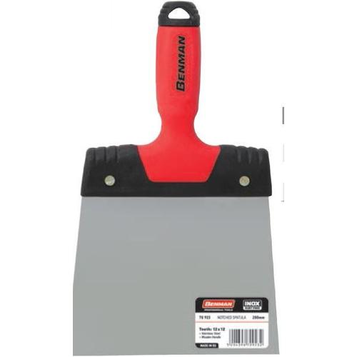 70918 - nemesacél spatula, műanyag markolat, hosszú penge, 140mm