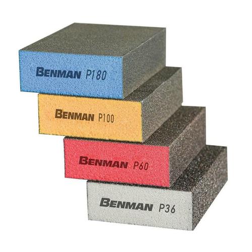 72224 - csiszolótömb 4 oldalas, P180, 100x68x25mm, BENMAN