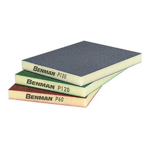 72230 -  2 oldalas csiszolólap P220, 123x98x12,5mm, BENMAN