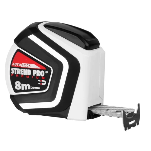 Mérőszalag Strend Pro Premium, 8 m, behúzható, Auto STOP, mágneses