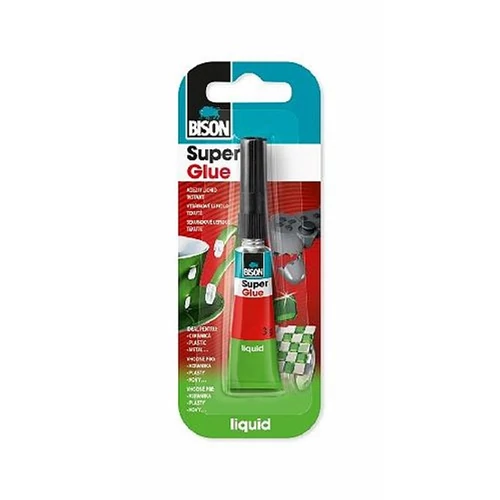 Ragasztó Bison Super Glue Liquid, 3 g, csomag 12 db