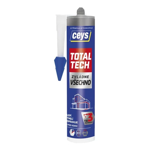 Ragasztó Ceys TOTAL TECH, ezüst, 2 az 1-ben tömítő, 290 ml