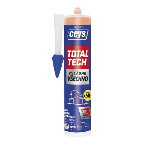 Ragasztó Ceys TOTAL TECH, terrakotta, 2 az 1-ben tömítő, 290 ml