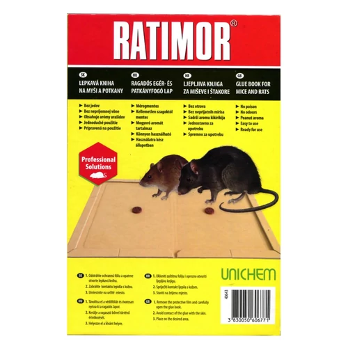Ragacsos lap RATIMOR®, Egerekhez és patkányokhoz