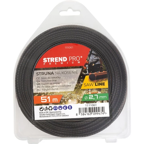 Damil vágáshoz Strend Pro Premium SawLine 2,7 mm, H-51 m, fogazott