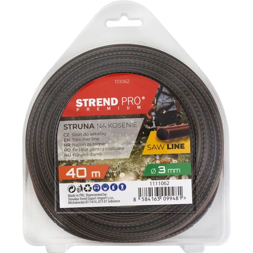 Damil vágáshoz Strend Pro Premium SawLine 3 mm, H-40 m, fogazott