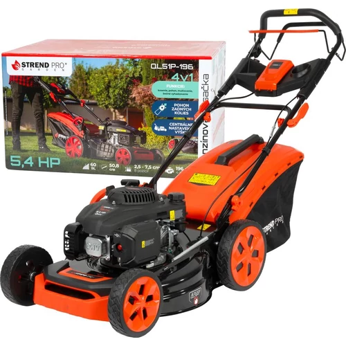 Fűnyíró Strend Pro QL51PD-196, benzinmotoros, 4,0 kW, vágásszélesség 51 cm, önjáró, LONCIN, elektrom