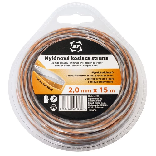 Damil vágáshoz ProCom Ultimate 2,4 mm, H-15 m, szögletes spirál