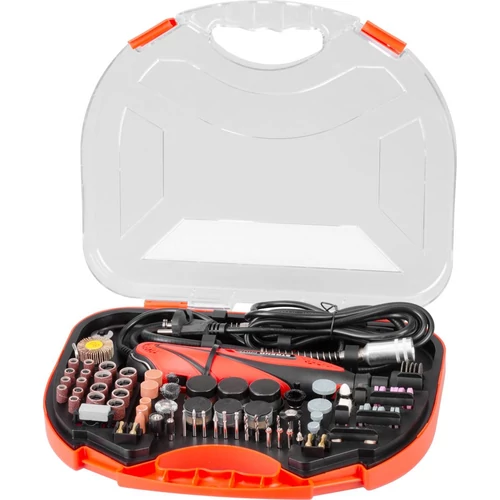 Csiszoló Strend Pro, mini, egyenes, fúráshoz és csiszoláshoz, 135 W, tartozékokkal, 210 db