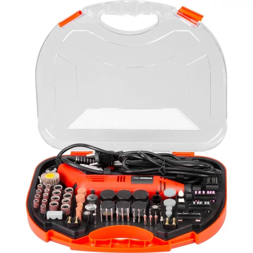 Csiszoló Strend Pro, mini, egyenes, fúráshoz és csiszoláshoz, 130 W, tartozékokkal, 210 db
