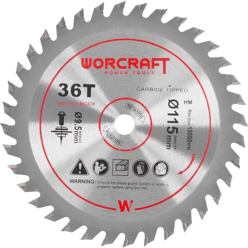 Tárcsa Worcraft CMCS-S20LiB-hez, 115x9,5 mm, 36T, fűrész