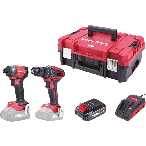 Készlet Worcraft XCUBE030 ShareSYS Toolbox, ütvecsavarozó 260 Nm, csavarhúzó 50 Nm, 2x 2.0 Ah akkumu
