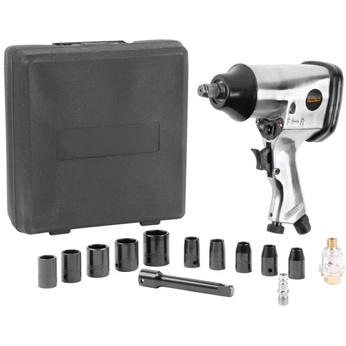 Ütvecsavarozó készlet Airtool WF-002A, kompresszorhoz, 17 részes, bőröndben