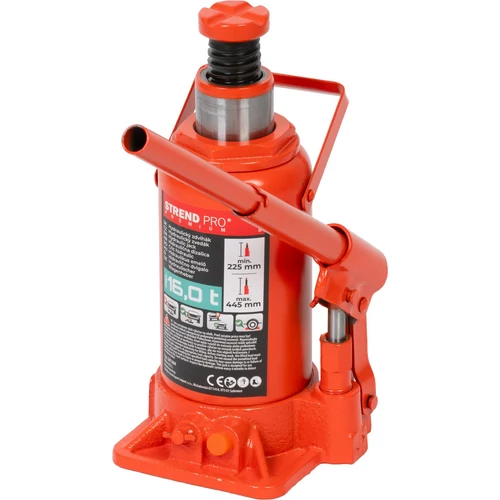 Hidraulikus emelő Strend Pro Premium, 16 tonna, 225-445 mm