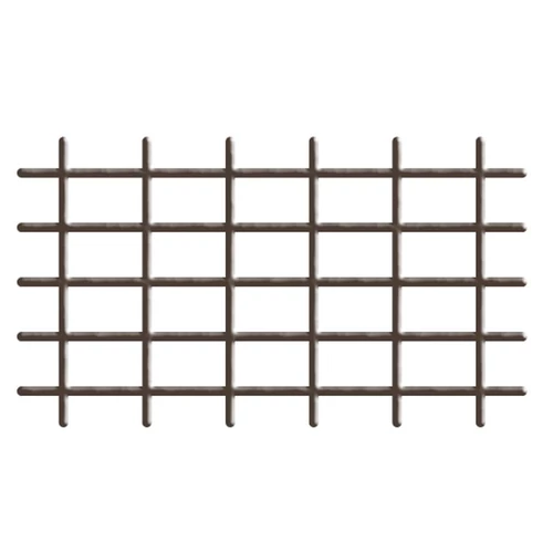 Rács Garden MEK6 145x42,5 cm, 4/4,7 mm, PVC/acél, virágtámasztó, barna, kerti