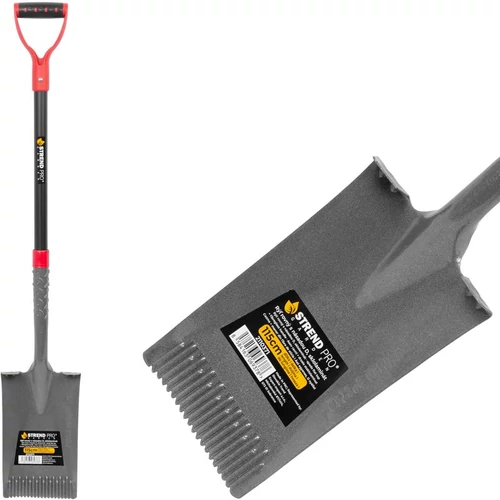 Ásó Strend Pro Garden ErgoBULL, egyenes, drén, üvegszálas D-nyéllel 1150 mm
