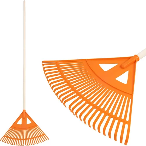 Levélgereblye Strend Pro R130, 27 fogú, 58 cm, legyező, műanyag, 160 cm nyél