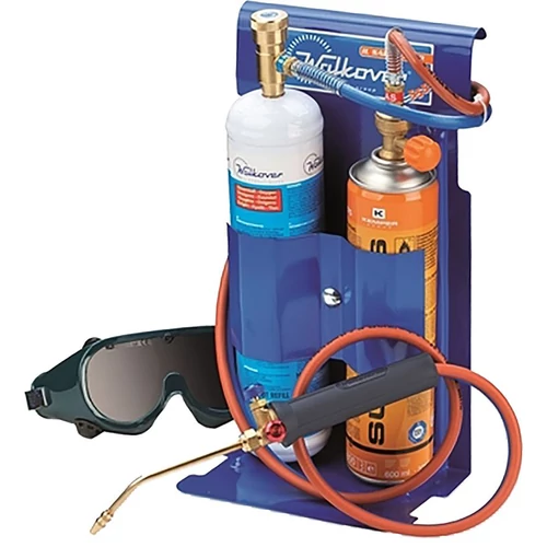 Készlet KEMPER 555D, hegesztéshez, hordozható mini autogén, 1x PB SUPERGAS patron 600 ml (330 g), 1x