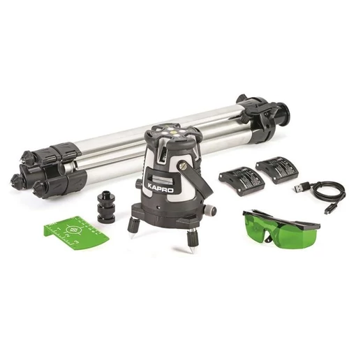 Lézer KAPRO® 875GS Prolaser®, Beamfinder™, Zöld sugár, kofferben