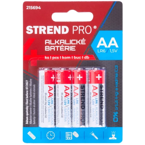 Akkumulátor Strend Pro, LR6, 4 db, AA ceruzaelem, bliszter