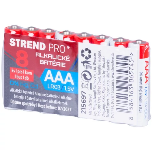 Akkumulátor Strend Pro, LR03, 8 db, AAA ceruzaelem