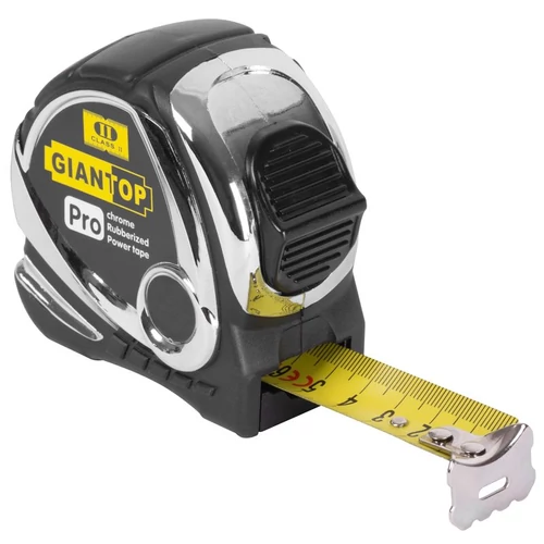 Mérőszalag GIANT CR-G44, 5 m, 25 mm, behúzható, króm/nylon