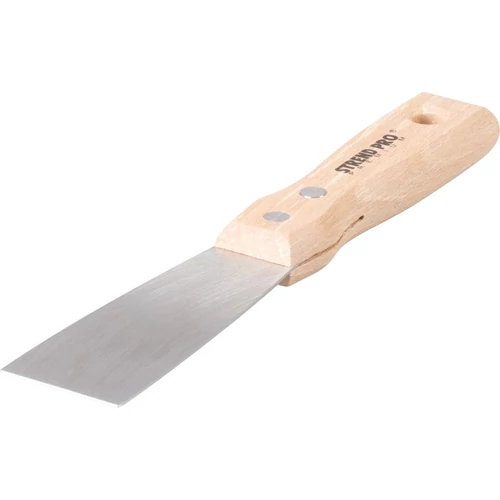 Spatula Strend Pro Premium S295, 40x1,2 mm, Inox/rozsdamentes acél, bükkfa nyél