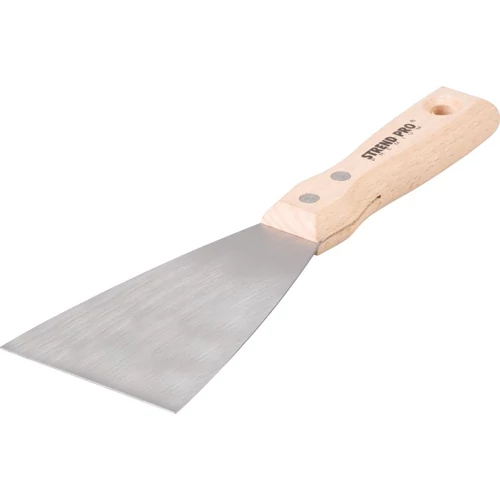 Spatula Strend Pro Premium S295, 80x1,2 mm, Inox/rozsdamentes acél, bükkfa nyél