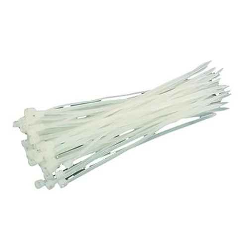 Kábelkötegelő Strend Pro CT66BW, 400x4,8 mm, 50 db, fehér, nylon, rögzítő