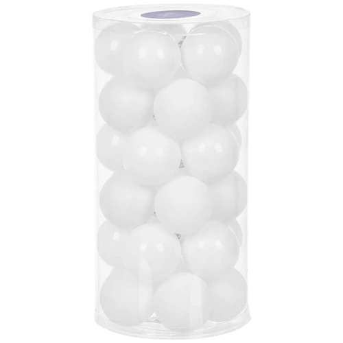 Gömbök MagicHome Karácsony, 30 db, fehér, fényes, vegyes, karácsonyfára, 6 cm