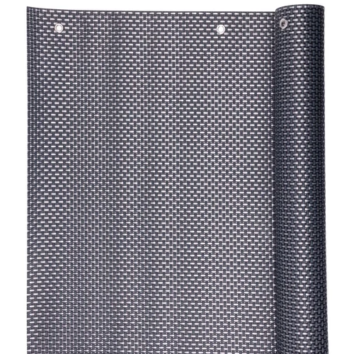 Belátásgátló Polyratan 77, 0,9x3 m, UV, 800 g/m2, antracit, erkély árnyékoló, fűzőlyukakkal