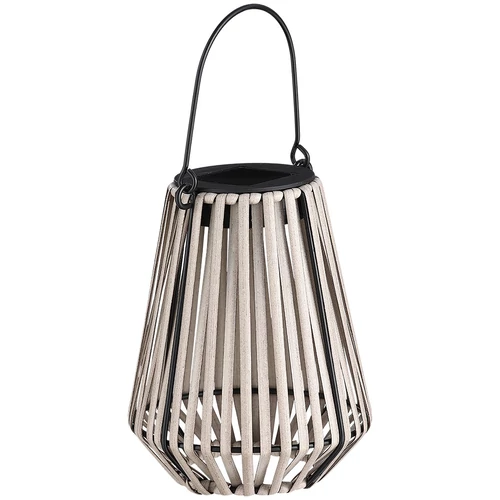 Lámpa Strend Pro Garden, napelemes, LED, függő, rattan, 12x12x24 cm