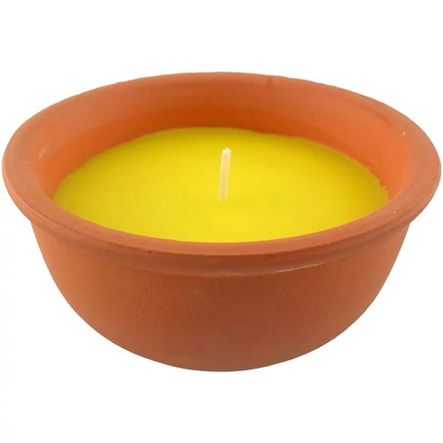 Gyertya Citronella, rovarriasztó, terrakotta, 220 g, 60x150 mm