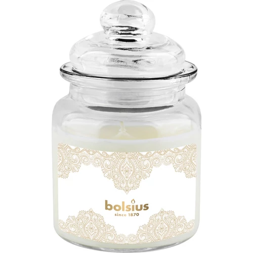 Gyertya Bolsius Arany csipke, Big Jar, illatos, karácsonyi, vanília, 32 óra, 79x129 mm, üvegben
